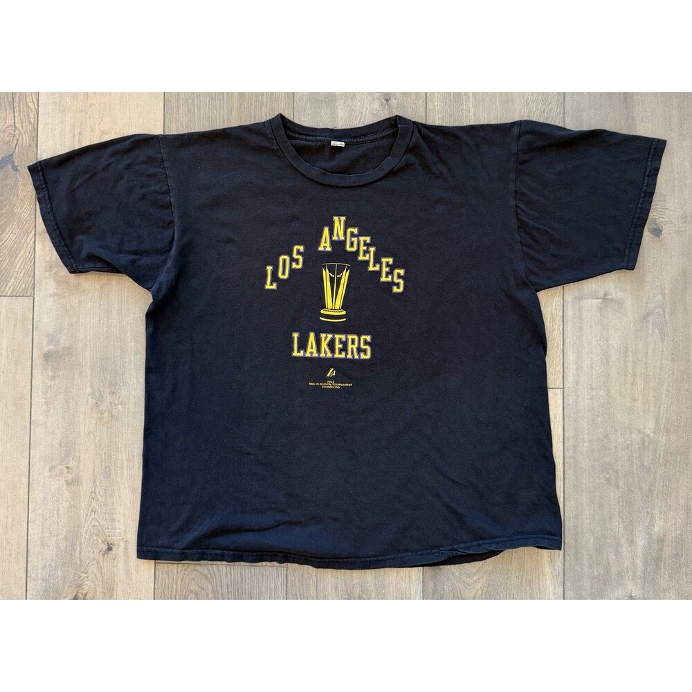 Los Angeles Lakers 2023 NBA In Season Tournament Champions T Shirt Mens L Black